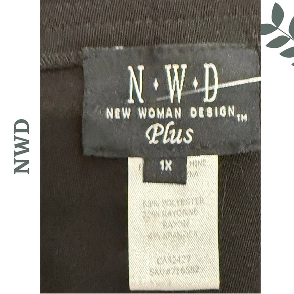 🛍️3/$40 NWD Plus Black Pants Pockets Belt Loops Stretchy - Size 1X - Picture 5 of 6